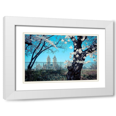 San Remo Building White Modern Wood Framed Art Print with Double Matting by Bertrande, Arnaud