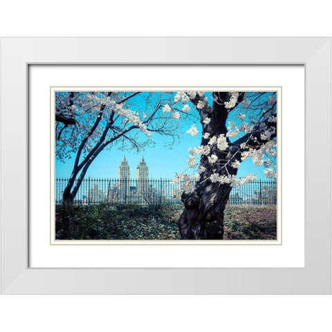 San Remo Building White Modern Wood Framed Art Print with Double Matting by Bertrande, Arnaud