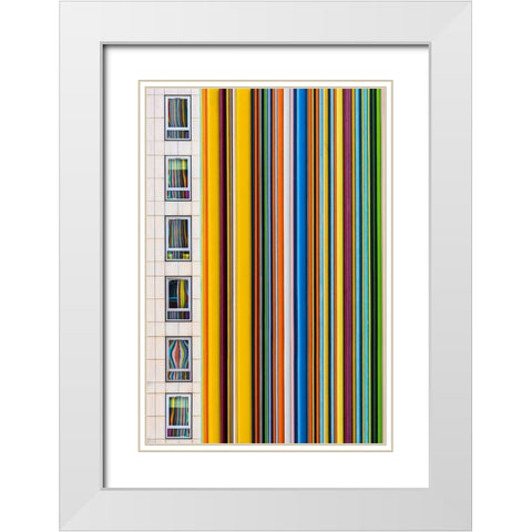 Vue sur Moretti White Modern Wood Framed Art Print with Double Matting by Bertrande, Arnaud