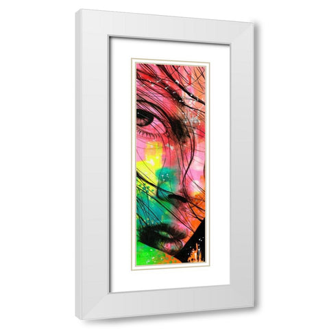 Tina I White Modern Wood Framed Art Print with Double Matting by Lemahieu, Lise