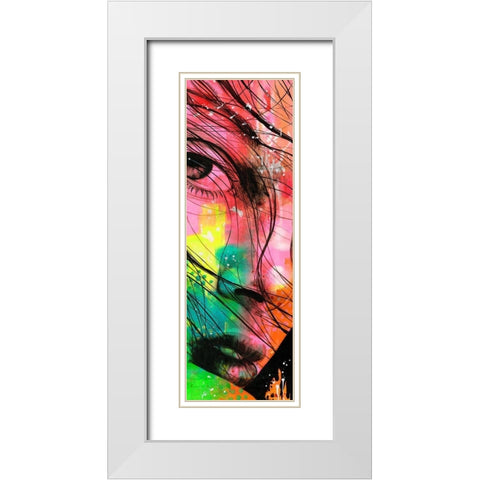 Tina I White Modern Wood Framed Art Print with Double Matting by Lemahieu, Lise