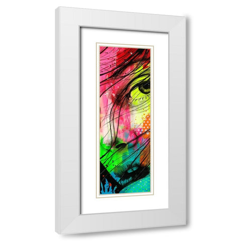 Tina II White Modern Wood Framed Art Print with Double Matting by Lemahieu, Lise