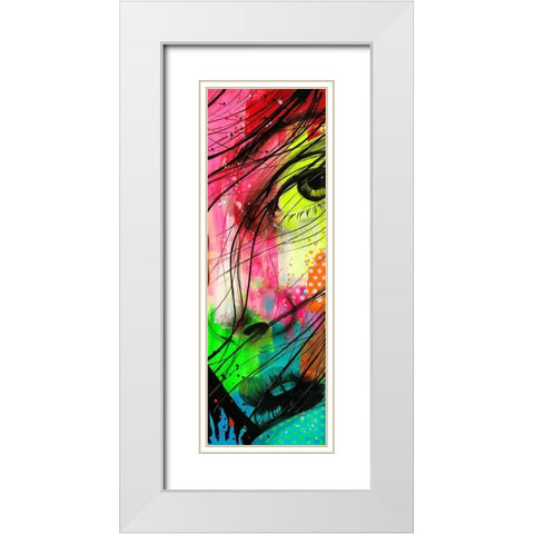 Tina II White Modern Wood Framed Art Print with Double Matting by Lemahieu, Lise