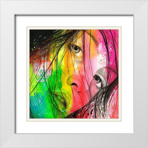 Alicia White Modern Wood Framed Art Print with Double Matting by Lemahieu, Lise