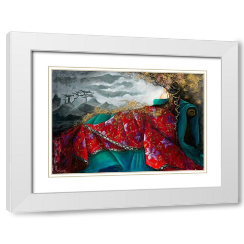 Contemplation White Modern Wood Framed Art Print with Double Matting by Maugeri, Valerie