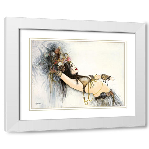 Expression Nomade White Modern Wood Framed Art Print with Double Matting by Maugeri, Valerie