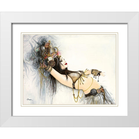 Expression Nomade White Modern Wood Framed Art Print with Double Matting by Maugeri, Valerie