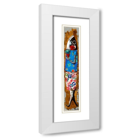 Romántica White Modern Wood Framed Art Print with Double Matting by Villanueva, Natalia