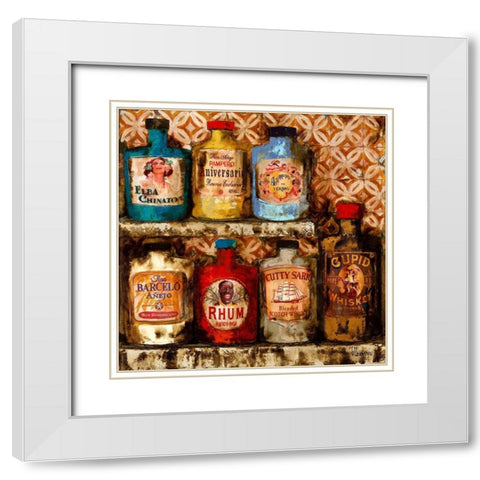 Bodega Marinera White Modern Wood Framed Art Print with Double Matting by Villanueva, Natalia