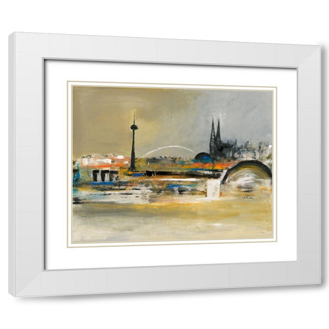 Love Cologne II White Modern Wood Framed Art Print with Double Matting by Arns-Muller, Monika