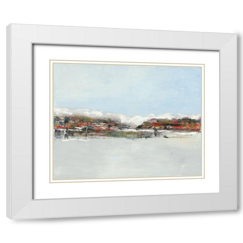 Wintertown White Modern Wood Framed Art Print with Double Matting by Arns-Muller, Monika