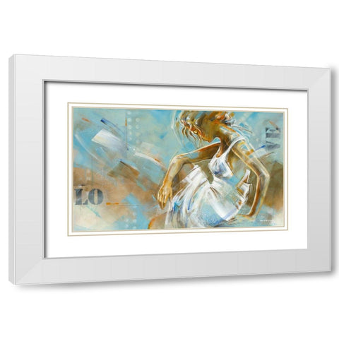 Ocean Breeze I White Modern Wood Framed Art Print with Double Matting by Meijering, Kitty