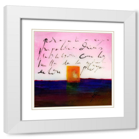 Oigas White Modern Wood Framed Art Print with Double Matting by Leys, Gemma