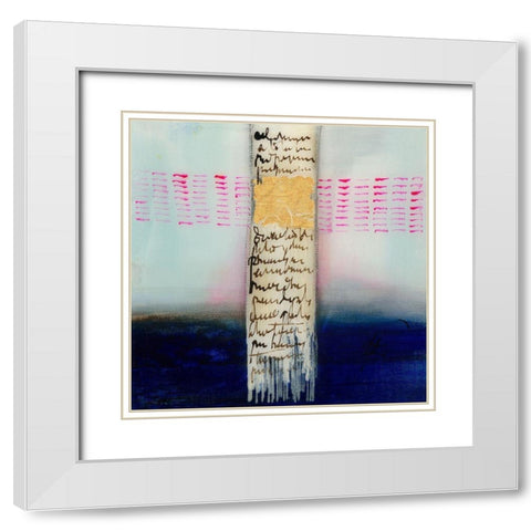 Amor White Modern Wood Framed Art Print with Double Matting by Leys, Gemma