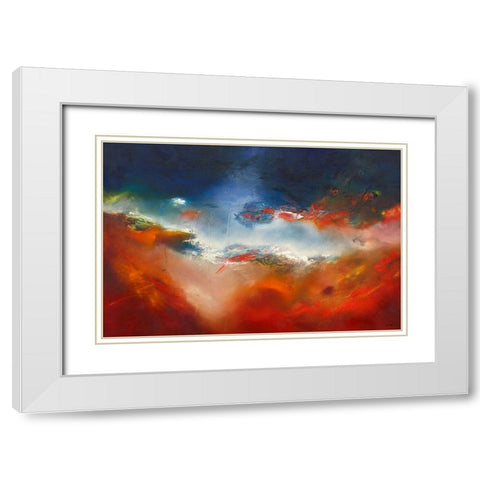 Dazzling White Modern Wood Framed Art Print with Double Matting by ARVEE