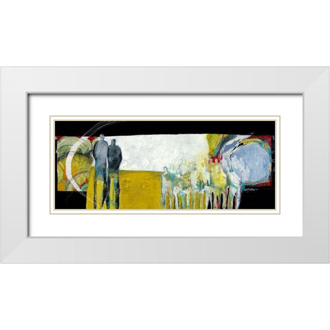 Together again White Modern Wood Framed Art Print with Double Matting by van Ginkel, Marjolijn