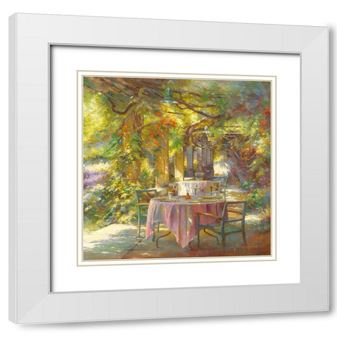 Instant benit White Modern Wood Framed Art Print with Double Matting by Messely, Johan