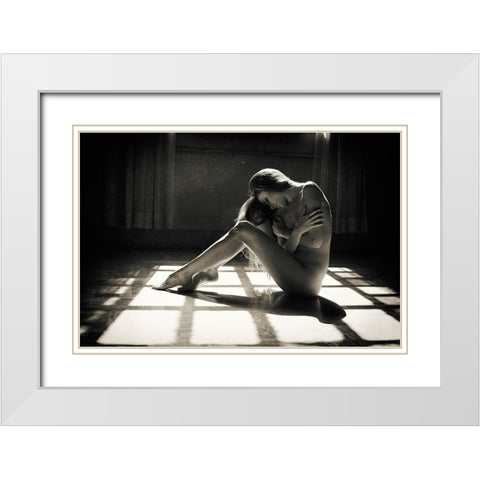 Dreaming Sensuality White Modern Wood Framed Art Print with Double Matting by Milillo, Marco