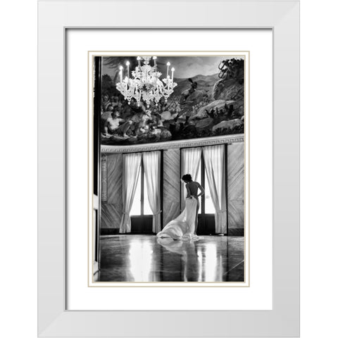 Elegance White Modern Wood Framed Art Print with Double Matting by Milillo, Marco