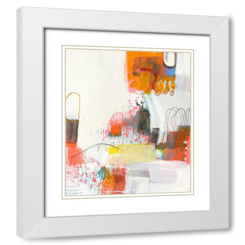 Weite Kreise White Modern Wood Framed Art Print with Double Matting by Schafer, Jenny