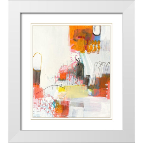 Weite Kreise White Modern Wood Framed Art Print with Double Matting by Schafer, Jenny