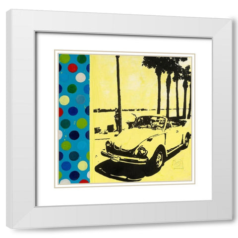 Coccinelle in the Sun White Modern Wood Framed Art Print with Double Matting by Gouy, Chrystelle