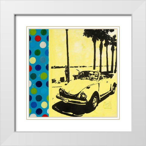 Coccinelle in the Sun White Modern Wood Framed Art Print with Double Matting by Gouy, Chrystelle