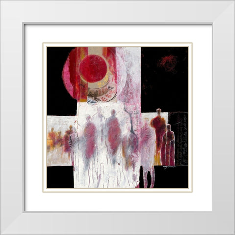 In het voorbij gaan I White Modern Wood Framed Art Print with Double Matting by van Ginkel, Marjolijn
