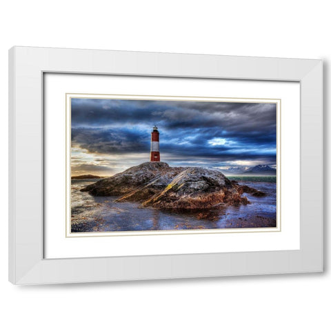 Fin del mundo White Modern Wood Framed Art Print with Double Matting by Terrible, Aurelien