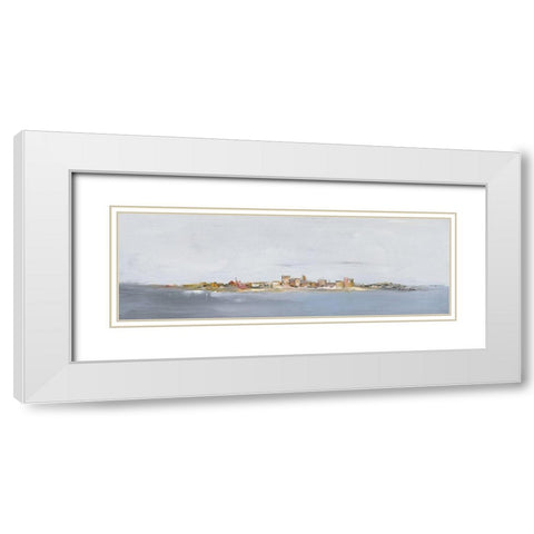 Die Insel White Modern Wood Framed Art Print with Double Matting by Arns-Muller, Monika
