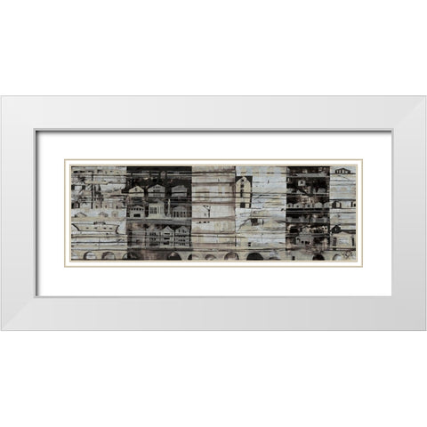 Classic City White Modern Wood Framed Art Print with Double Matting by Richter-Armgart, Rose