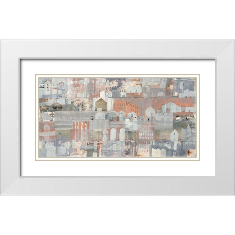 Winterwonderland White Modern Wood Framed Art Print with Double Matting by Richter-Armgart, Rose