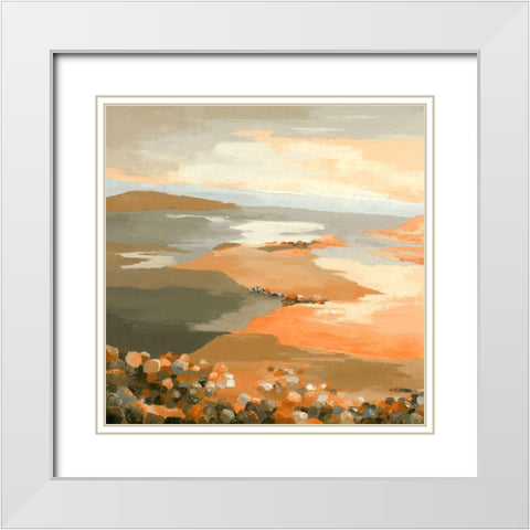 Laube du monde White Modern Wood Framed Art Print with Double Matting by Mauviel, Laurence