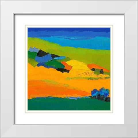 Meridienne White Modern Wood Framed Art Print with Double Matting by Mauviel, Laurence