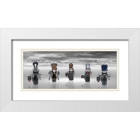 BackFive White Modern Wood Framed Art Print with Double Matting by Hillert, Peter