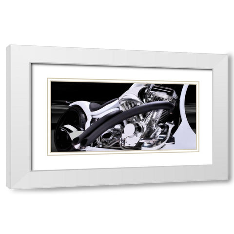 V Block Two White Modern Wood Framed Art Print with Double Matting by Hillert, Peter