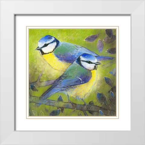 Blaumeisen White Modern Wood Framed Art Print with Double Matting by Botman, Loes