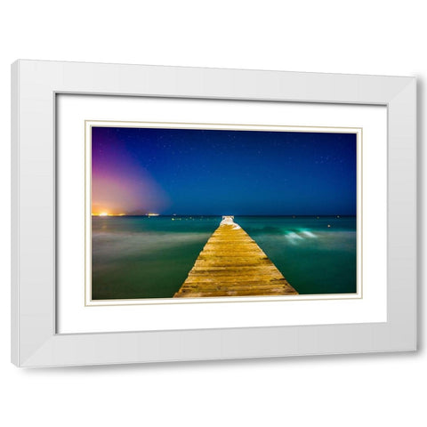 Oceanfront White Modern Wood Framed Art Print with Double Matting by Lichtenwalter, Tom