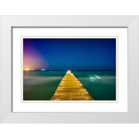 Oceanfront White Modern Wood Framed Art Print with Double Matting by Lichtenwalter, Tom