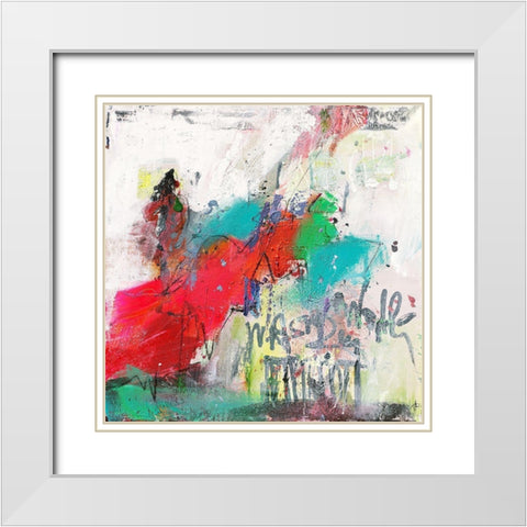 Was Du wolle White Modern Wood Framed Art Print with Double Matting by Reinhold, Thomas F.