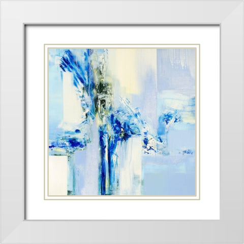 Mineral IV  White Modern Wood Framed Art Print with Double Matting by Ball, Veronique