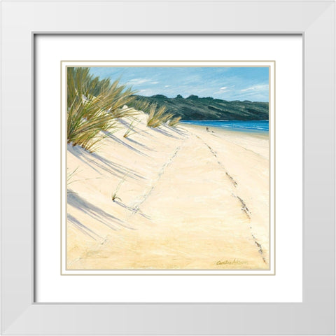 Along the Dunes White Modern Wood Framed Art Print with Double Matting by Atkinson, Caroline
