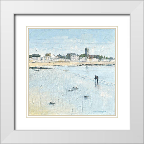 Seasides Reflections White Modern Wood Framed Art Print with Double Matting by Atkinson, Caroline