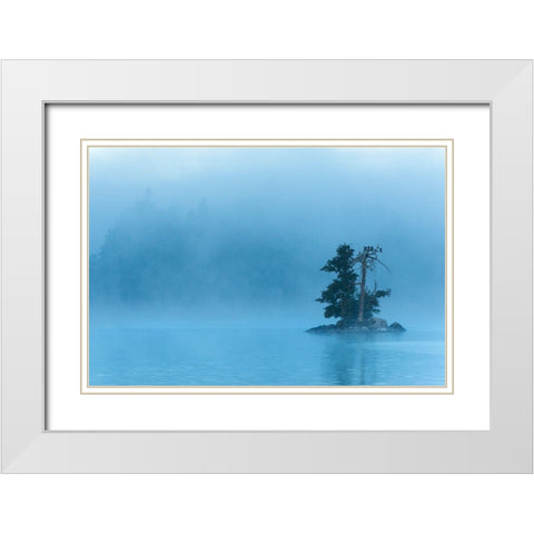Insel im Klockesjoen White Modern Wood Framed Art Print with Double Matting by Seidel, Leo
