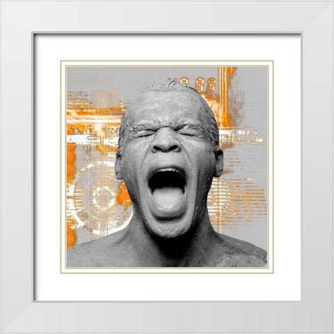 The Voice White Modern Wood Framed Art Print with Double Matting by Hillert, Peter