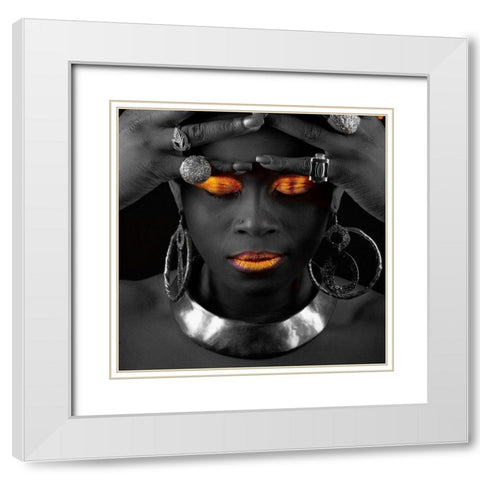 The Wisdom White Modern Wood Framed Art Print with Double Matting by Hillert, Peter