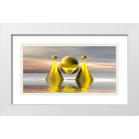 The Door Dawn White Modern Wood Framed Art Print with Double Matting by Hillert, Peter