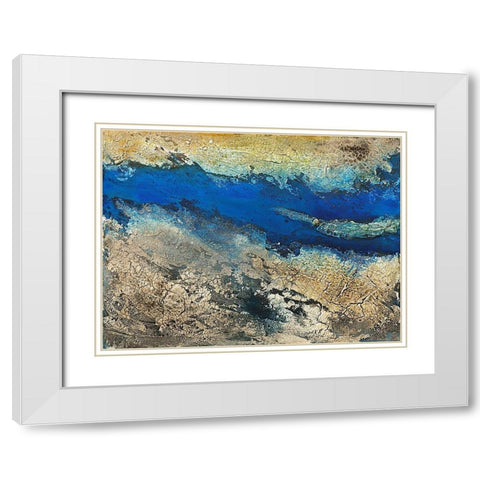 Fiordo V White Modern Wood Framed Art Print with Double Matting by Kotyba, Marion