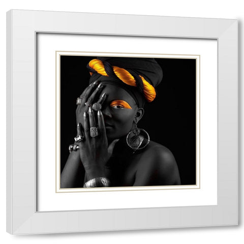 I see you White Modern Wood Framed Art Print with Double Matting by Hillert, Peter