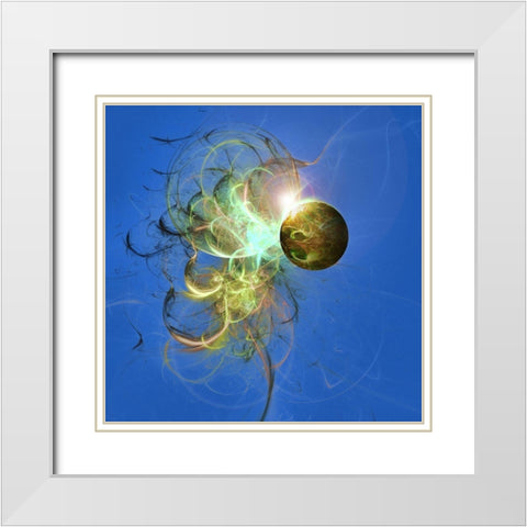 Influence White Modern Wood Framed Art Print with Double Matting by REVILO